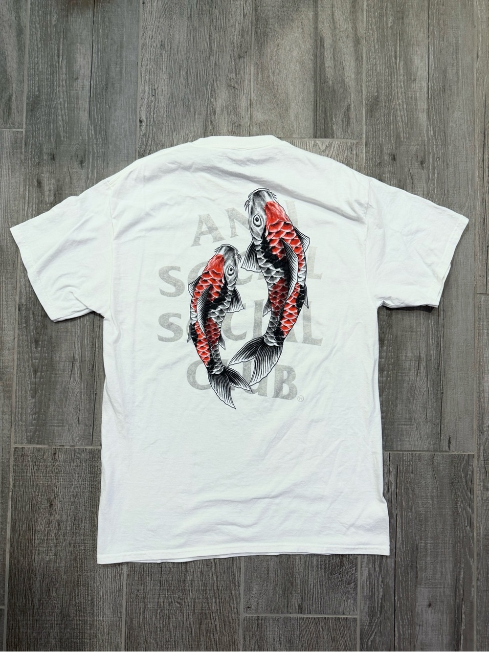 Anti Social Social Club Koi Garden Tee (3M Reflective) White Graphic T-Shirt Men